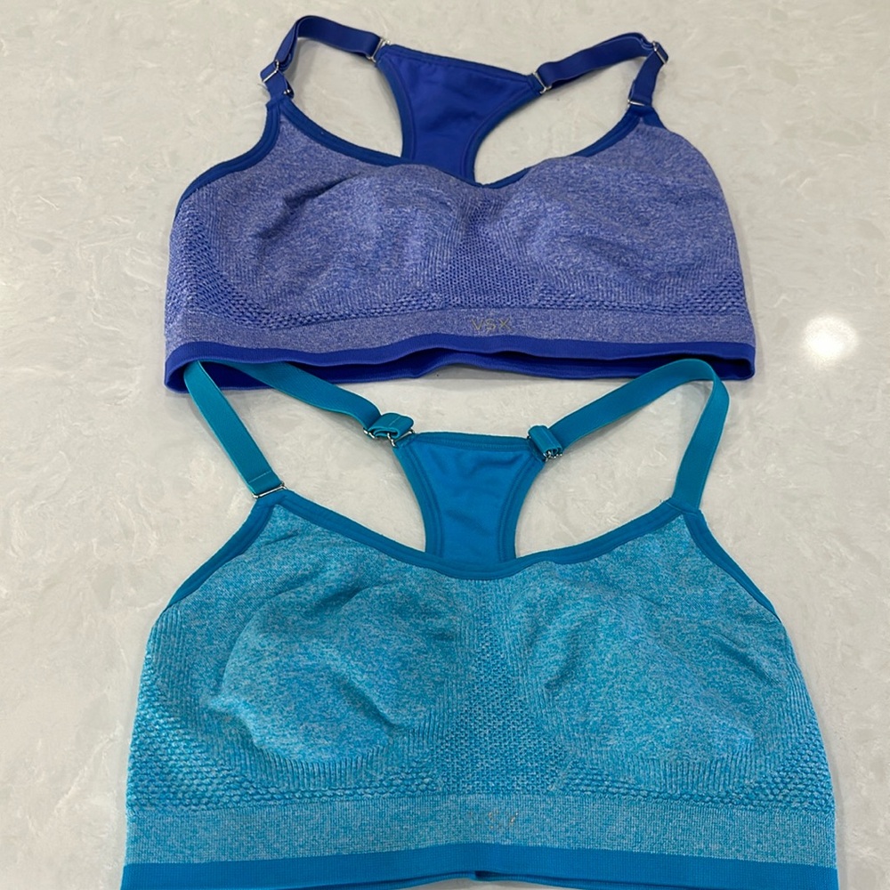 Lot 2 Victoria Secret VSX Sport Bras M/L Workout Gym